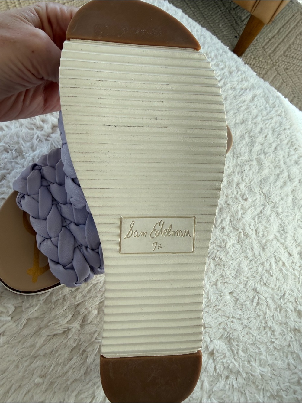 Sam Edelman Ainslie Sandal Lilac Braided - Size 7.5 - Picture 5 of 6